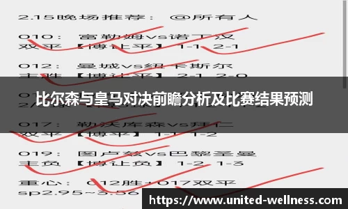 比尔森与皇马对决前瞻分析及比赛结果预测