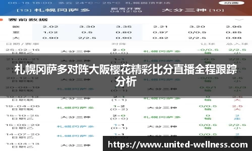 札幌冈萨多对阵大阪樱花精彩比分直播全程跟踪分析